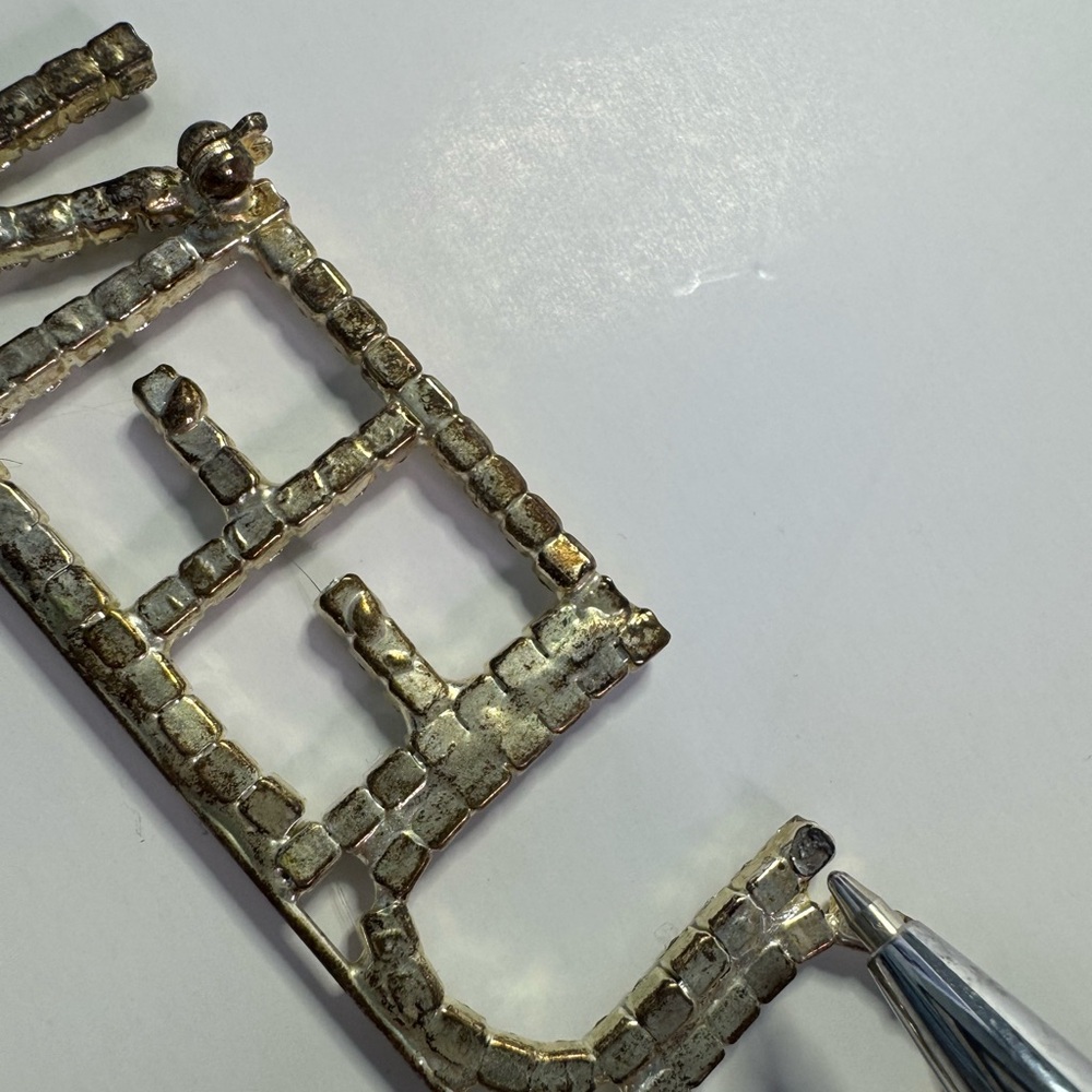 Queen Rhinestone Pin (back missing) - Picture 4 of 4